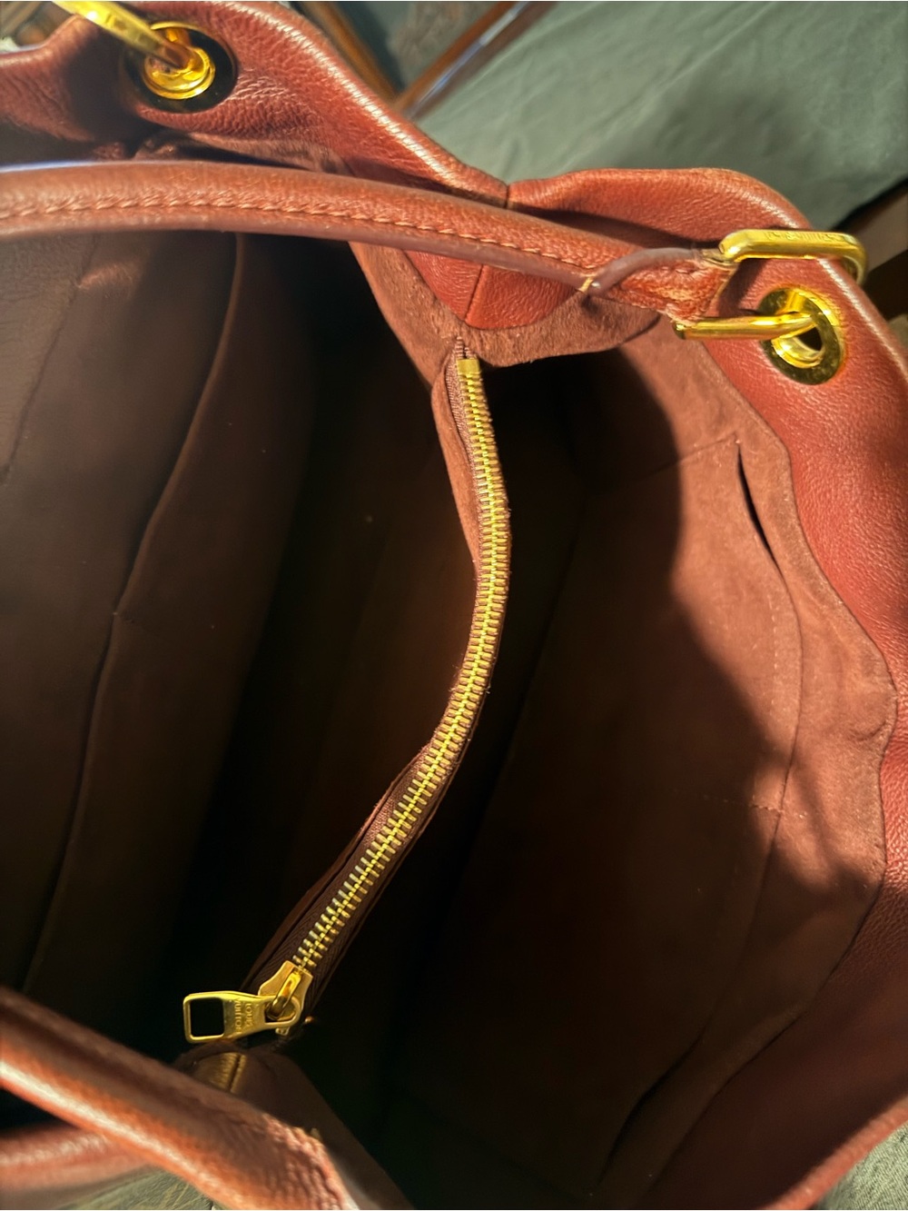 Louis Vuitton Monogram Shoulder Bag Brown with Burgundy Accents - Picture 15 of 16